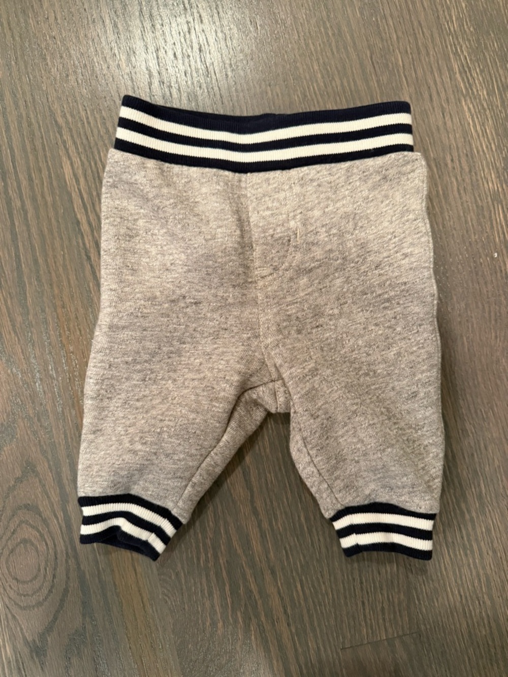 Polo Ralph Lauren Gray Baseball Track Pant Sweatpants with Navy & White Trim